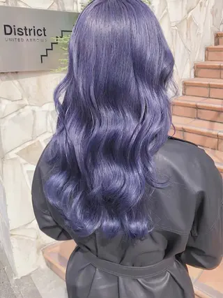 ロング カラー パーマ ヘアアレンジ メンズ キッズ ネイル マツエク・マツパ アイブロウ 🎀韓国レイヤー YURINA🎀のヘアスタイル