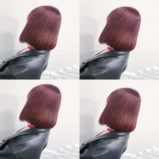ミディアム カラー ヘアアレンジ TAKUMAブリーチ /切りっぱなし🪽のヘアスタイル