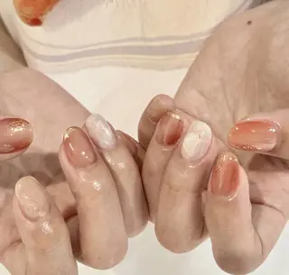 ネイル By moonネイル 🌷ワンホン/韓国風のネイルデザイン