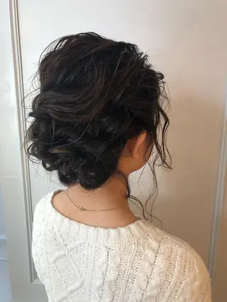 セミロング ヘアアレンジ レイヤーカット✂️ 横浜No1♡下鳥翔子のヘアスタイル