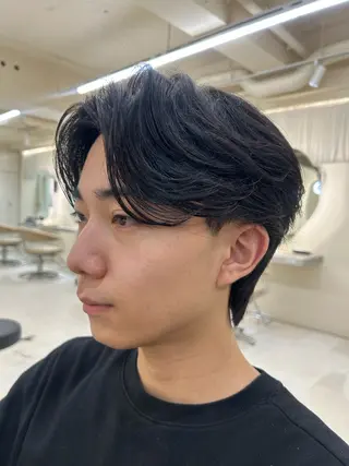 メンズ ウルフ/マッシュ/ センターパート/奈菜のヘアスタイル