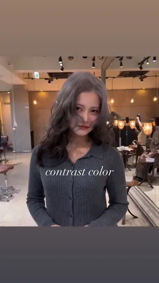 セミロング カラー 💜ハイトーン💛 マジカルかいちゃんのヘアスタイル