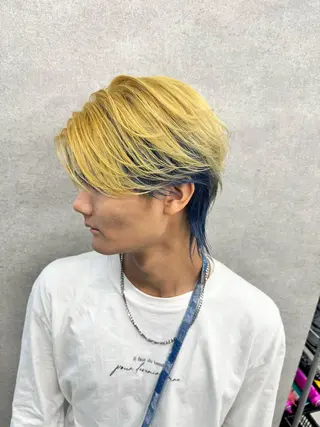 ショート カラー パーマ ヘアアレンジ メンズ 仕上がり満足度No. 1🔥BLUCK🔥のヘアスタイル