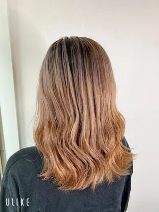 セミロング 西村 弘輝 パーマ/艶髪カラーのヘアスタイル