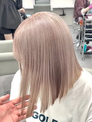 ミディアム カラー ヘアアレンジ beleza scelto所属・ハイトーン、暗髪特化 ♡shoka♡のヘアスタイル