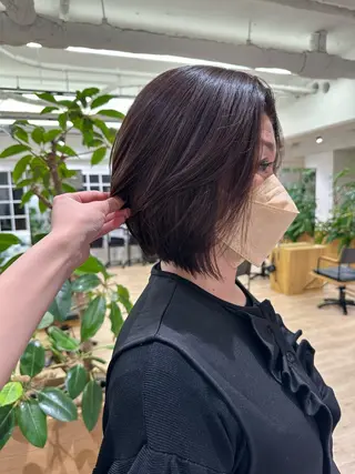 カラー 切りっぱなし/髪質 改善矯正/さやか🫧のヘアスタイル