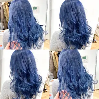 セミロング カラー 🌙HIZUKI🌙 ハイトーン 艶髪のヘアスタイル