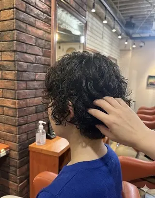 パーマ メンズ ショート flencia 丸 和博｜カットのヘアスタイル