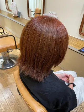 ミディアム カラー おもだか　がく /横須賀中央のヘアスタイル