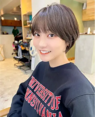 ショート 中顔面短縮 顔まわり新田大翔のヘアスタイル