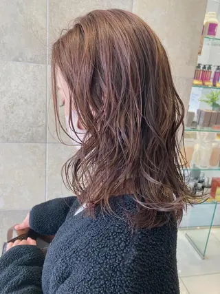 ミディアム カラー 田中 あかねのヘアスタイル