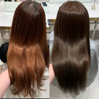 セミロング カラー 内田 志乃のヘアスタイル