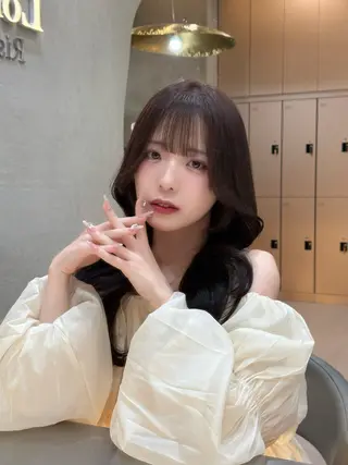 セミロング レイヤー/韓国/ 透明感カラー/みずほのヘアスタイル