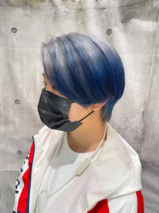 ミディアム カラー ウルフカット ハッシュカット/七海のヘアスタイル