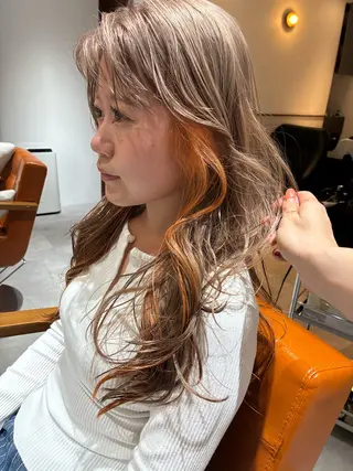 セミロング カラー ヘアアレンジ 💟Opus/ Mizuki🐕💟のヘアスタイル