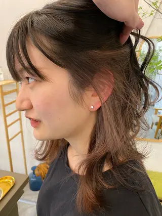 ミディアム カラー メンズカット/透明感 石山浩二のヘアスタイル