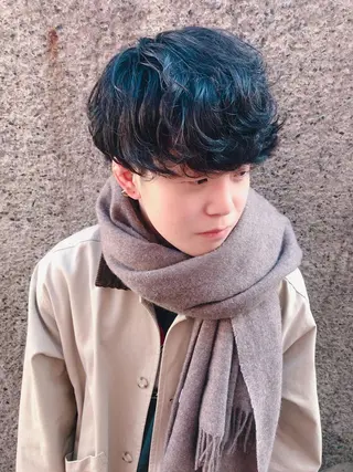 ショート カラー パーマ ヘアアレンジ メンズ ちこ .のヘアスタイル