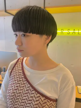 ショート カラー シノザキ/薬院/ボブ /ショート/髪質改善のヘアスタイル