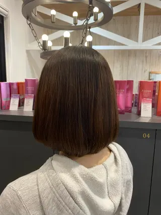ミディアム 柴田 枝利子のヘアスタイル