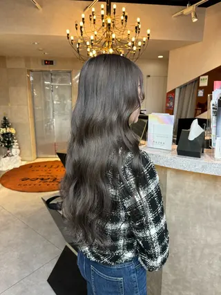 ロング カラー ヘアアレンジ 韓国×艶髪 さきのヘアスタイル