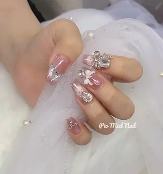 ショート HANA 長さだしのネイルデザイン