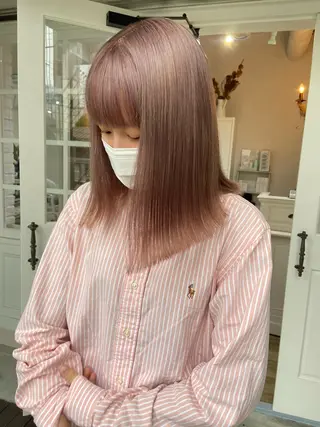 セミロング 梅田/寒色カラー/ まほのヘアスタイル