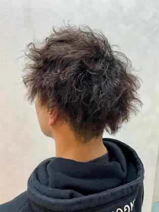 ショート パーマ メンズ 加藤 遥花のヘアスタイル