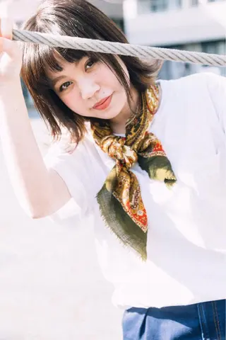 ミディアム カラー パーマ 安達 俊亮のヘアスタイル