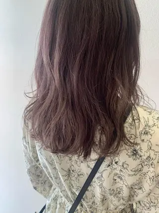 セミロング カラー hub hair レイヤー/透明感のヘアスタイル