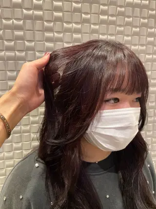 ロング カラー ren ボブロブ/ミディアムのヘアスタイル