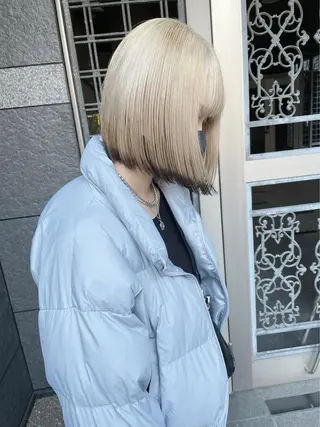 ミディアム カラー Bob＆ハイトーン 専門家CHIHIROのヘアスタイル