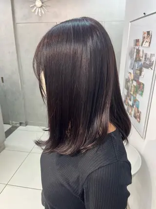セミロング カラー ウルフ🦋顔まわり ❤︎ ͛MEIのヘアスタイル