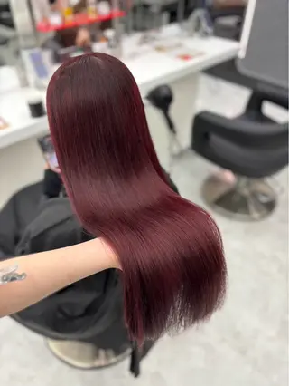 ロング カラー 💖似合わせカラー レイヤー💖縮毛矯正のヘアスタイル
