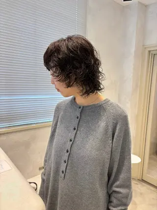 ショート パーマ 桑本 さと子のヘアスタイル