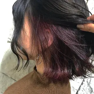 セミロング カラー ヘアアレンジ メンズ キッズ ネイル マツエク・マツパ 透明感カラー🤎 ゆりのヘアスタイル