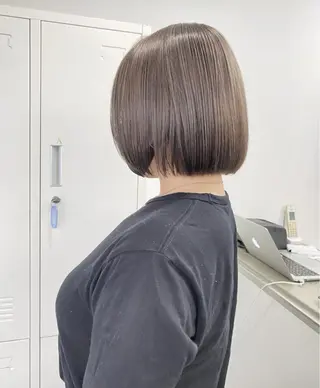 ミディアム カラー 似合わせベージュ 🍯ayumi🍯のヘアスタイル