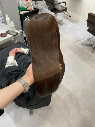 ロング 髪質改善、縮毛矯正 酸性縮毛矯正のヘアスタイル