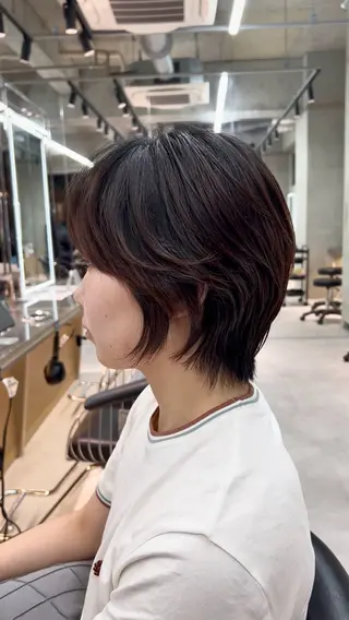 ショート カラー ヘアアレンジ 似合わせカラー× ウルフカット/ホマレのヘアスタイル