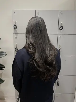 ロング レイヤー/透けカラー アレンジ/篠崎渚彩のヘアスタイル