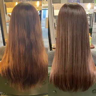 ロング 髪質改善縮毛矯正 専門店のヘアスタイル