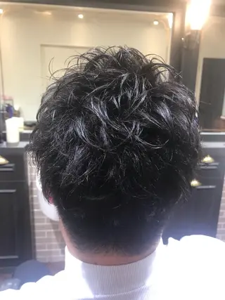 ショート パーマ アザマ　ヤスカツ _rosso 川口のヘアスタイル