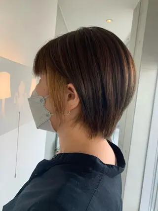 ショート おせ ちさとのヘアスタイル