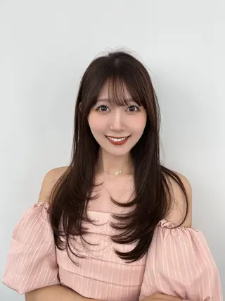 ロング カラー レイヤーカット顔周り /アレンジ伊藤彪真のヘアスタイル