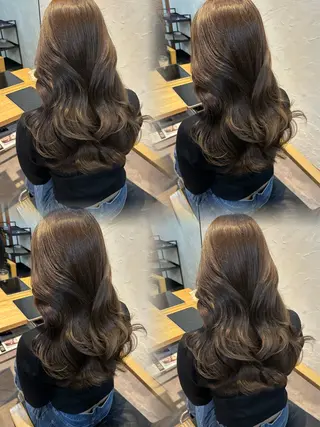 カラー 𝑭𝒖𝒌𝒂🩶 モテ髪×透明感カラーのヘアスタイル