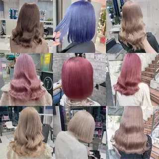 ミディアム カラー 🧸赤み消し🐾 ラベンダ/ミルクティのヘアスタイル