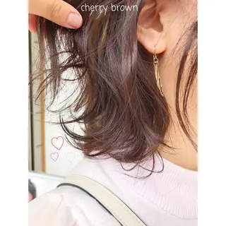 ミディアム カラー ヘアアレンジ シアーベージュニスト 🥣大石亜里紗のヘアスタイル