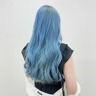 ロング カラー マンツーマン女性 美容師 奏のヘアスタイル