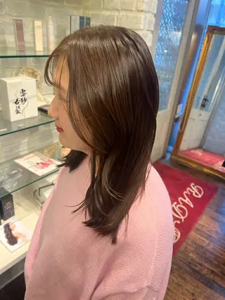 ミディアム 【美ボブ.艶カラー. 梅田茶屋町】midoのヘアスタイル