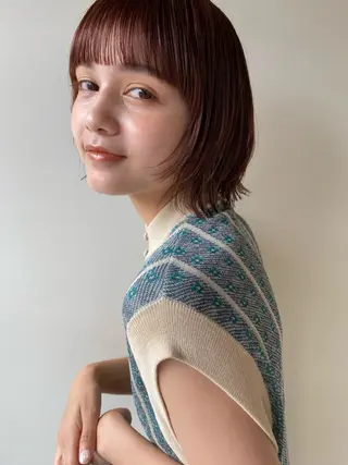 ショート カラー ひなこ / 艶カラーのヘアスタイル