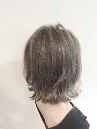 ショート ミディアム カラー パーマ 土井 浩輔のヘアスタイル